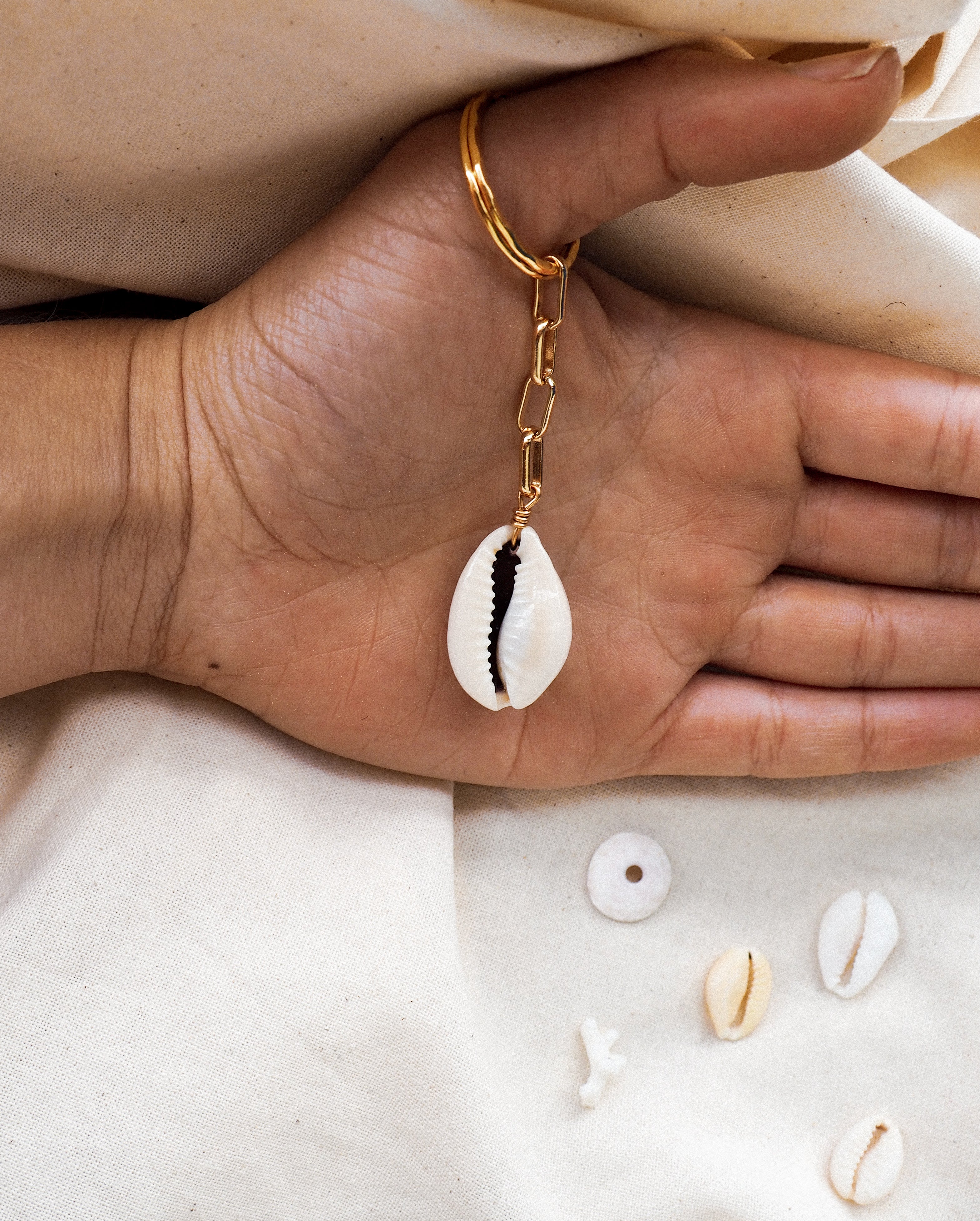 Cowrie Shell Keychain